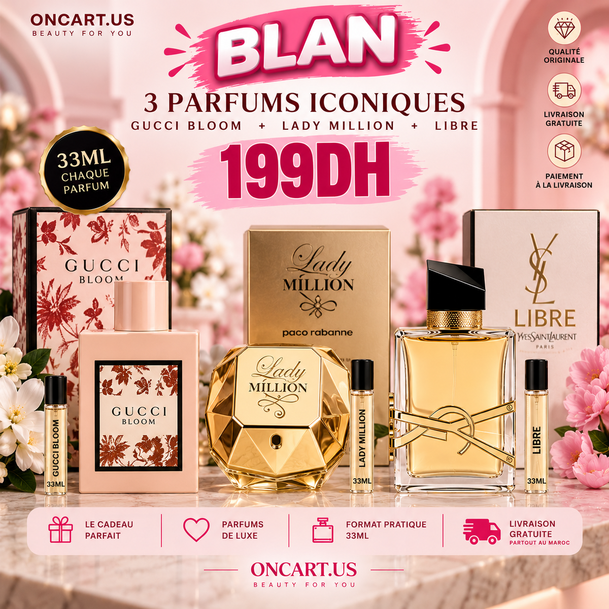 3 Parfums 33ml eau de parfum 🩵
