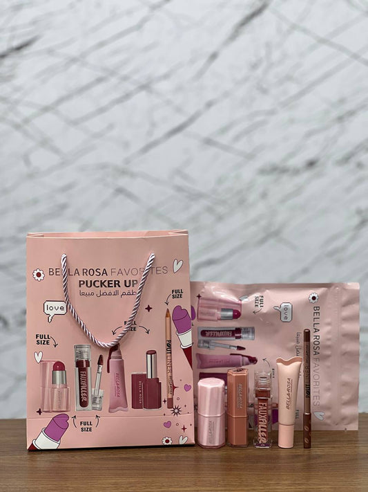 Bella Rosa – Coffret Maquillage Complet Lèvres 5 Pièces – Full Size + Cadeaux 🎁