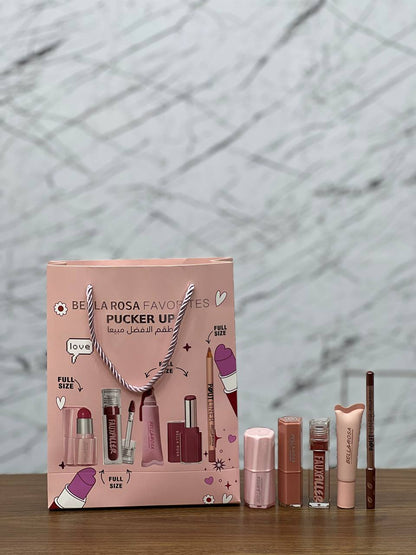 Bella Rosa – Coffret Maquillage Complet Lèvres 5 Pièces – Full Size + Cadeaux 🎁