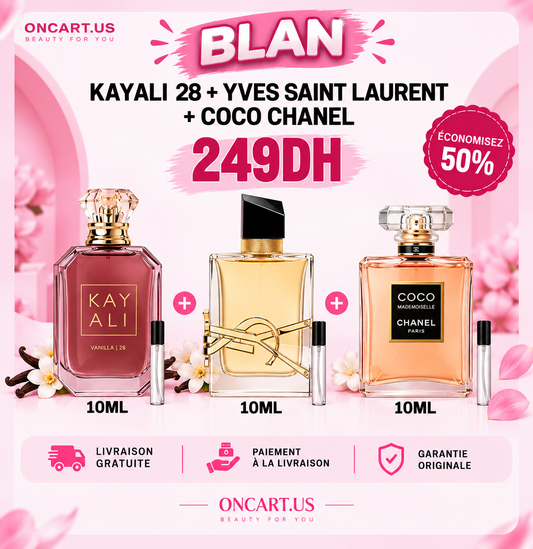 10ml kayali 28 edp + 10ml libre edp + chanel