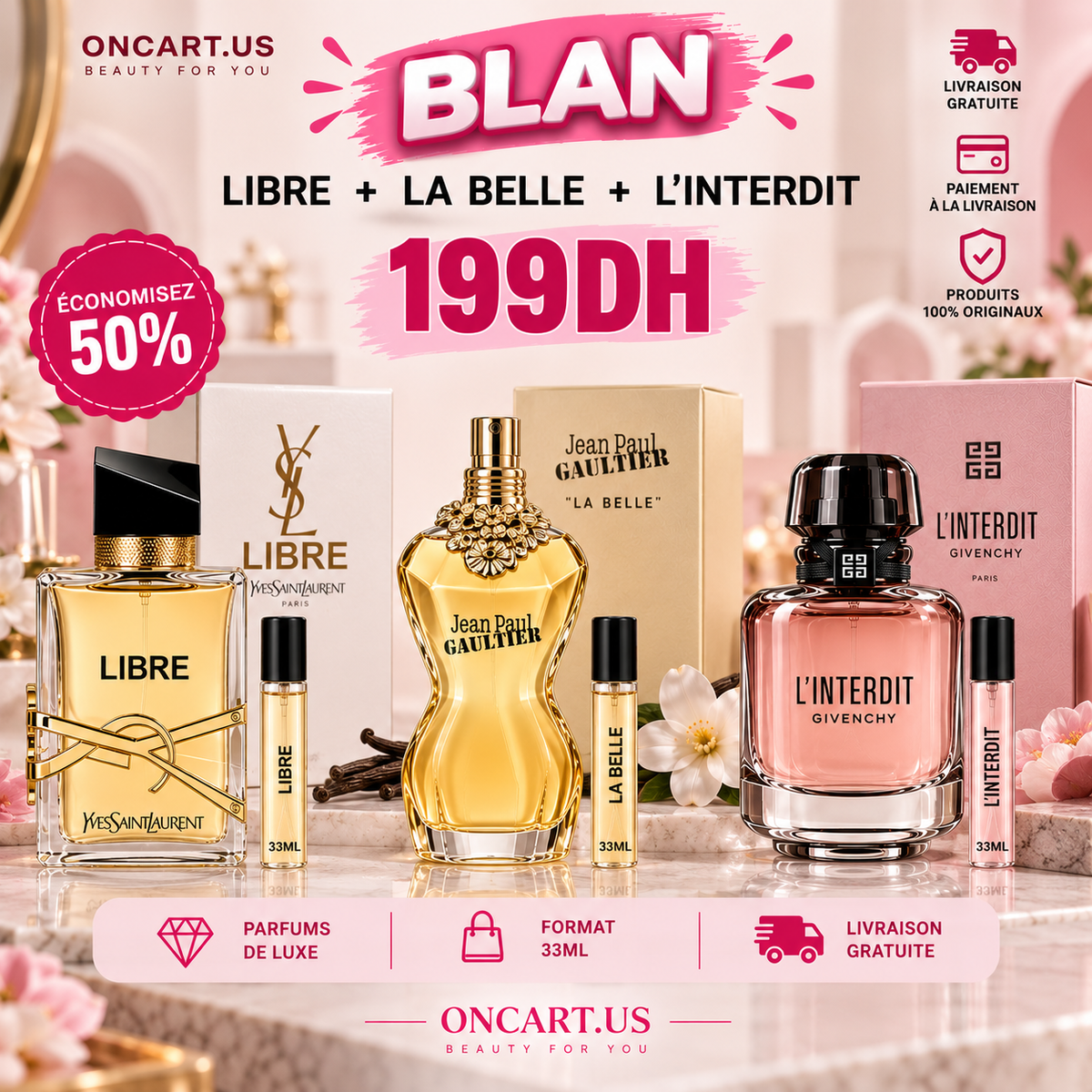 Pack 3 parfums 33ml eau de parfum 😍